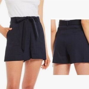 LIKE NEW-ANTONIO MELANI Linen Blend Navy Blue Shorts